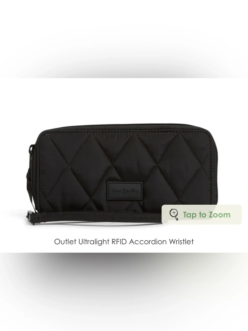 Vera Bradley Ultralight Accordion Wristlet in Black